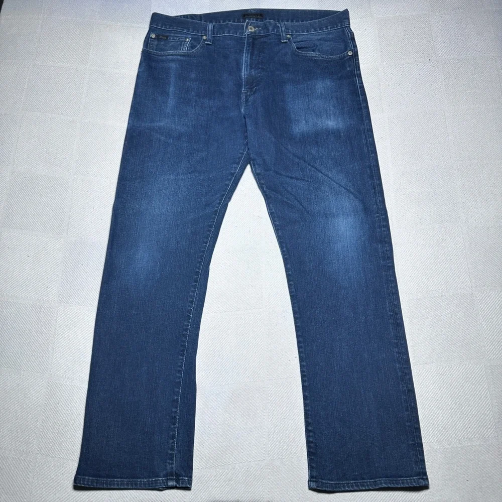 Polo Ralph Lauren Jeans Mens 34x30 Hampton Relaxed Straight Dark Wash Stretch